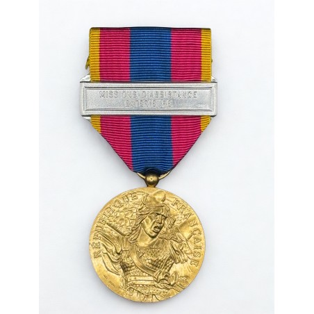 Médaille de la Défense Nationale - Or - Agrafe Missions d'Assistance Extérieure