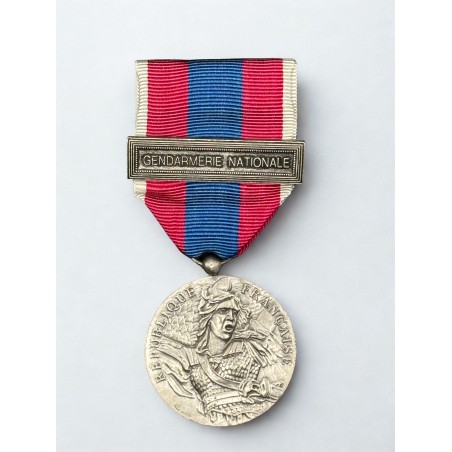Médaille de la Défense Nationale - Argent - Agrafe Gendarmerie Nationale