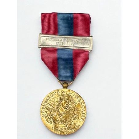 Médaille de la Défense Nationale - Bronze - Agrafe Missions d'Assistance Extérieure